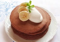 お好みで生クリームやバナナを添えて出来上がり！