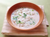 小麦粉でとろみを