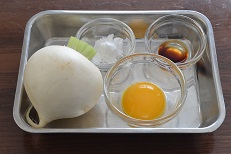 小かぶ 卵黄 かつお昆布だし 濃口しょうゆ 片栗粉