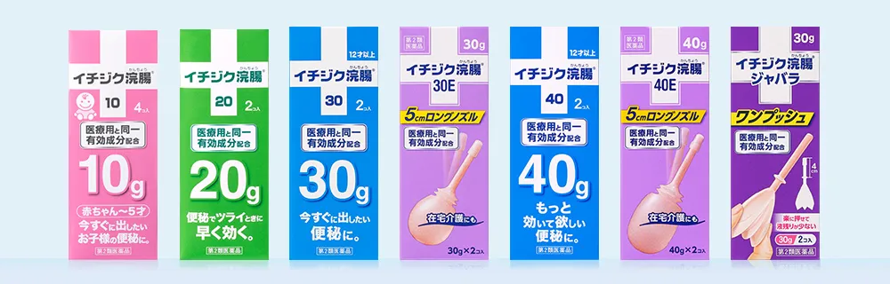 製品一覧 | 便秘解消にイチジク浣腸 | イチジク製薬株式会社